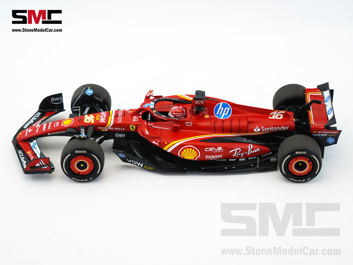 Ferrari F1 SF-24 #16 Charles Leclerc Winner Monaco GP 2024 BBR 1:18 Polifoam Packaging