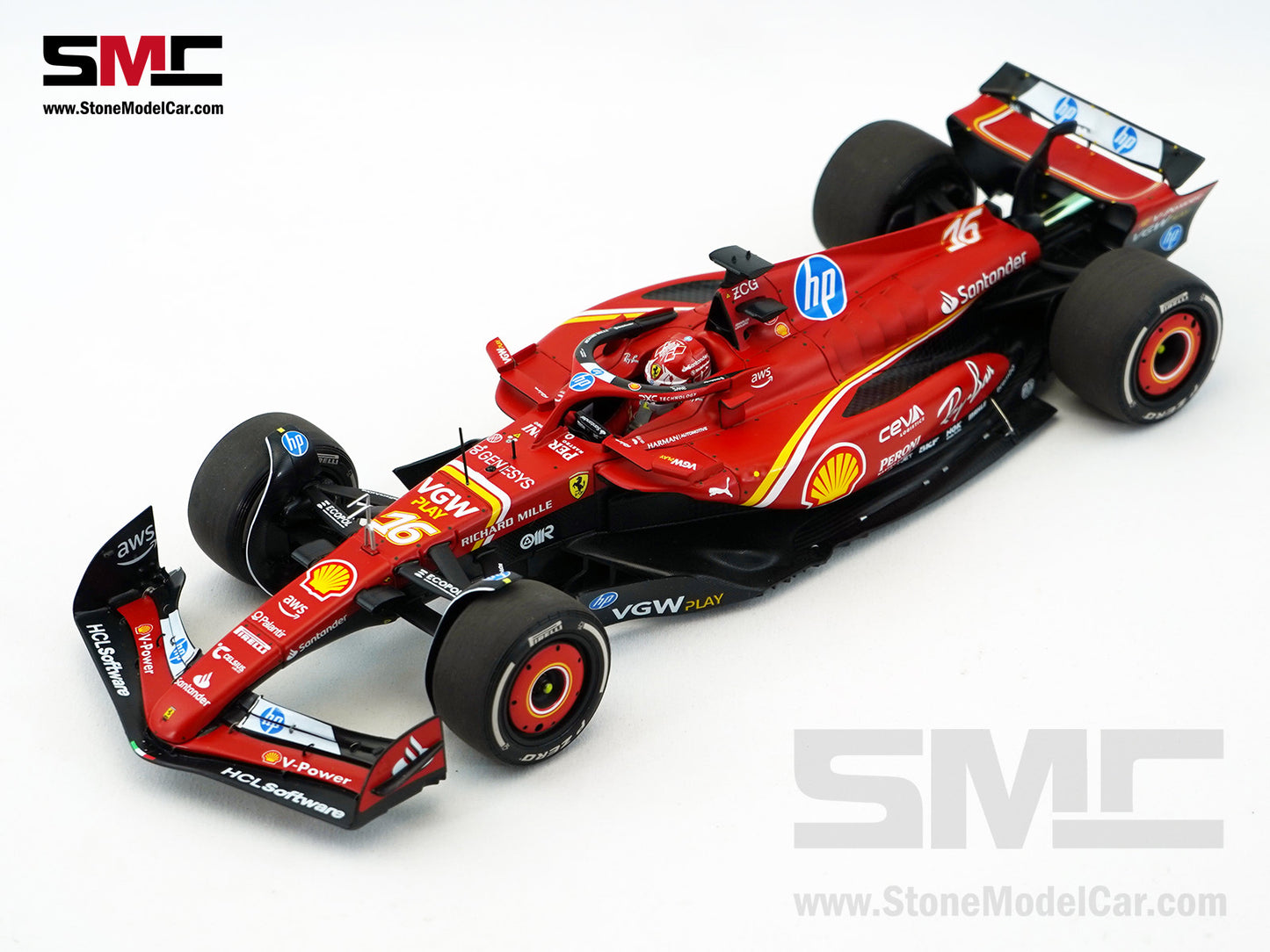 Ferrari F1 SF-24 #16 Charles Leclerc Winner Monaco GP 2024 BBR 1:18 Polifoam Packaging