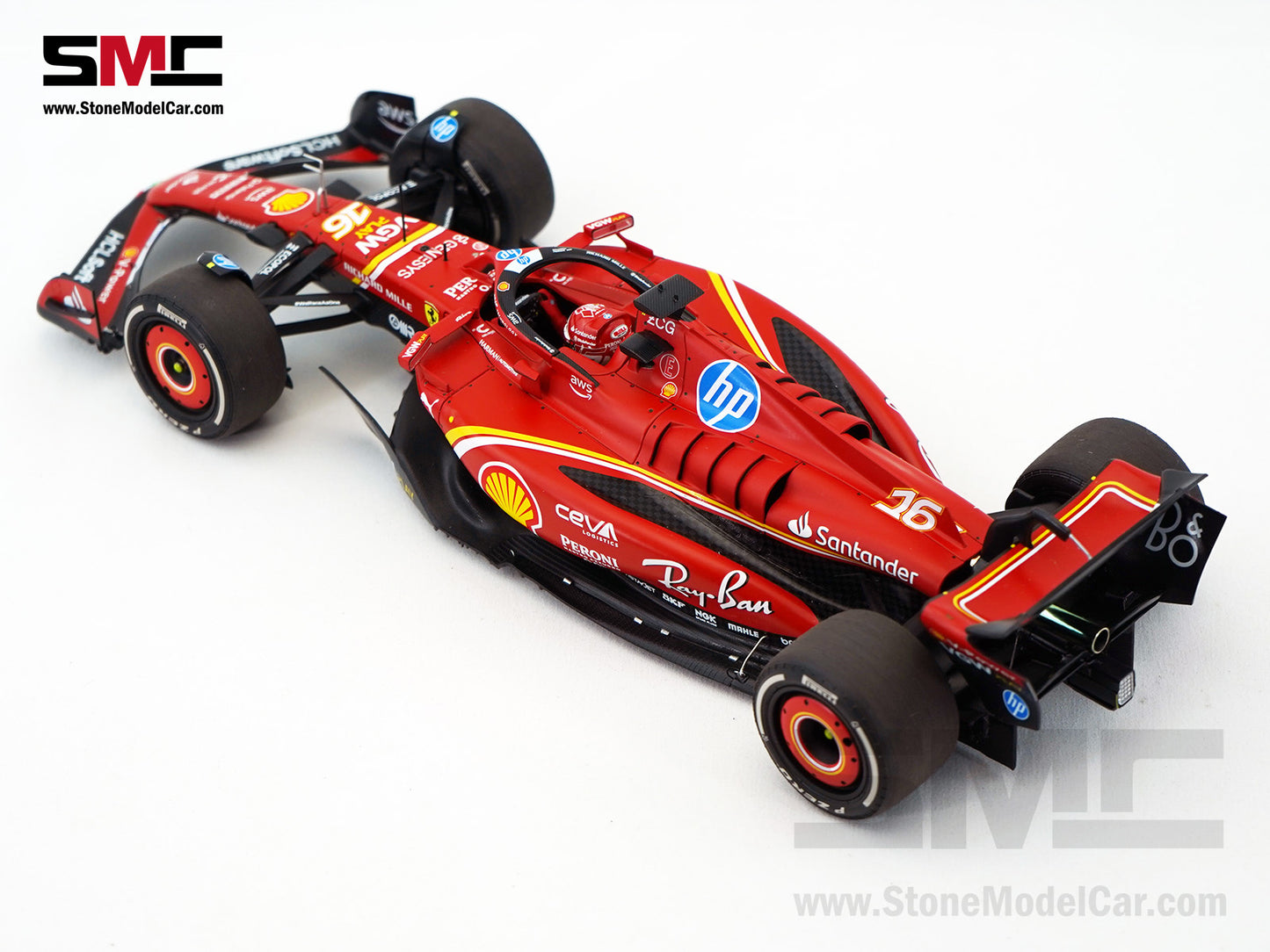 Ferrari F1 SF-24 #16 Charles Leclerc Winner Monaco GP 2024 BBR 1:18 Polifoam Packaging