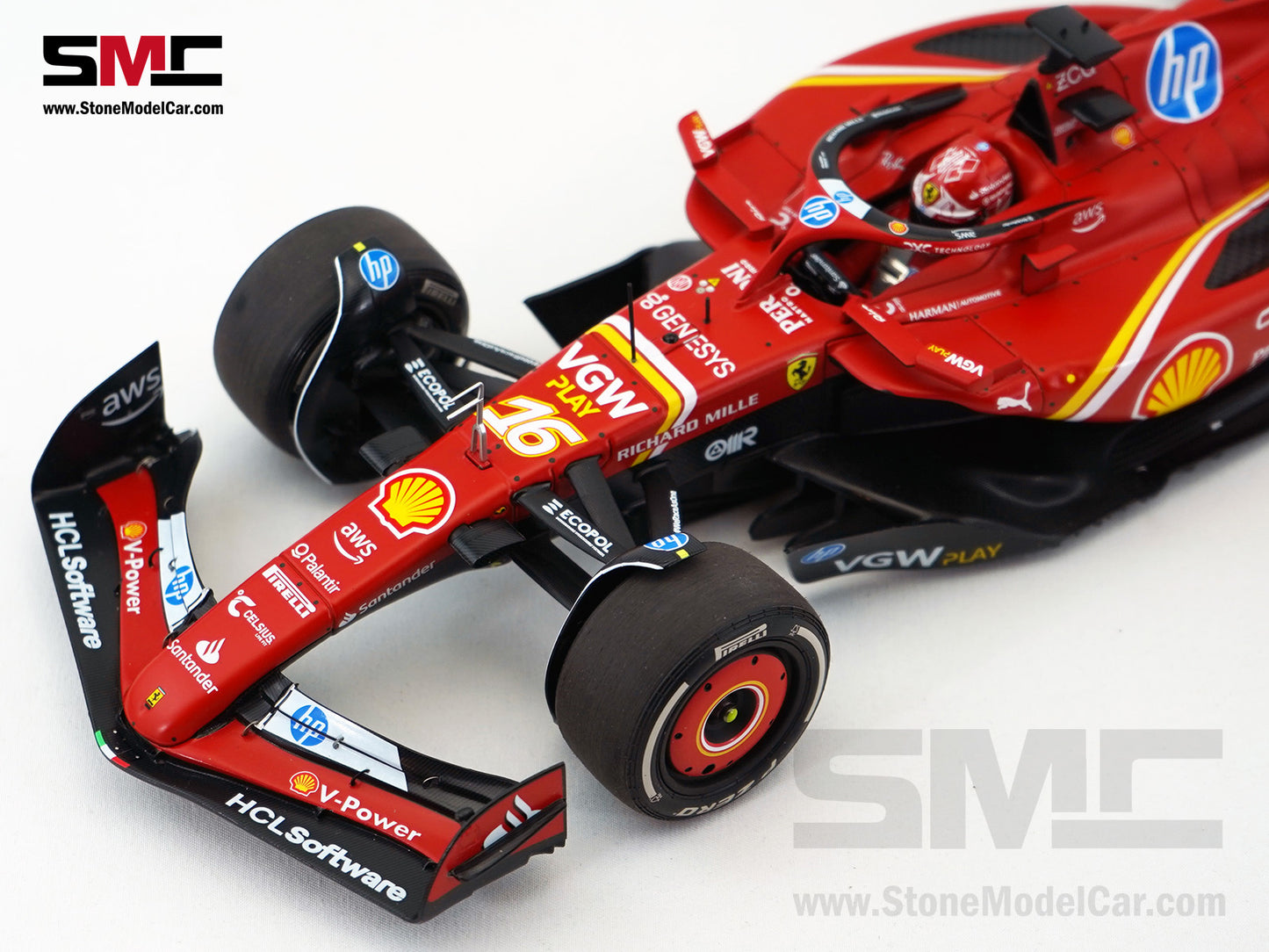 Ferrari F1 SF-24 #16 Charles Leclerc Winner Monaco GP 2024 BBR 1:18 Polifoam Packaging