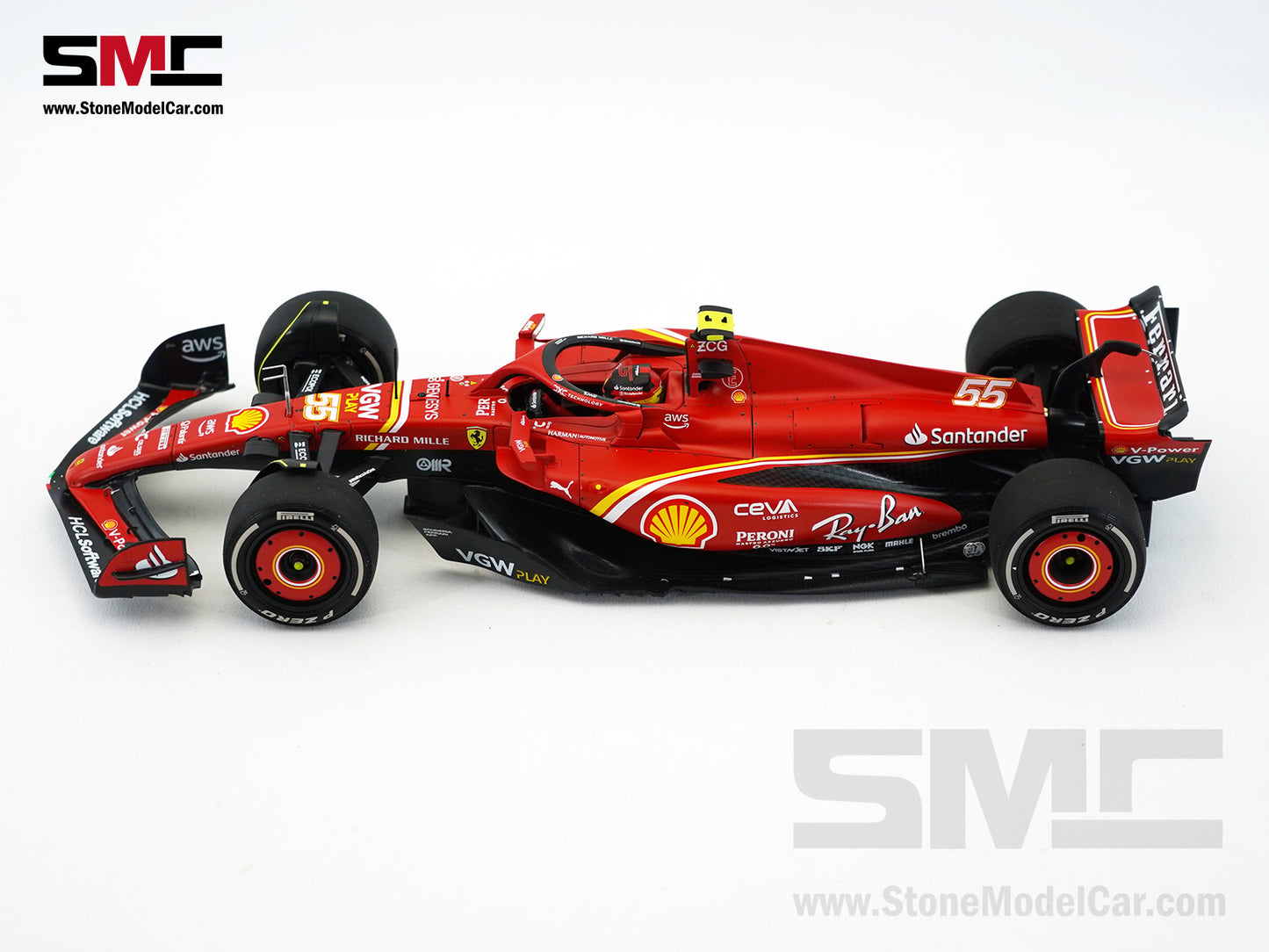 Ferrari F1 SF-24 #55 Carlos Sainz Australia GP Winner 2024 BBR 1:18 Polifoam Packaging
