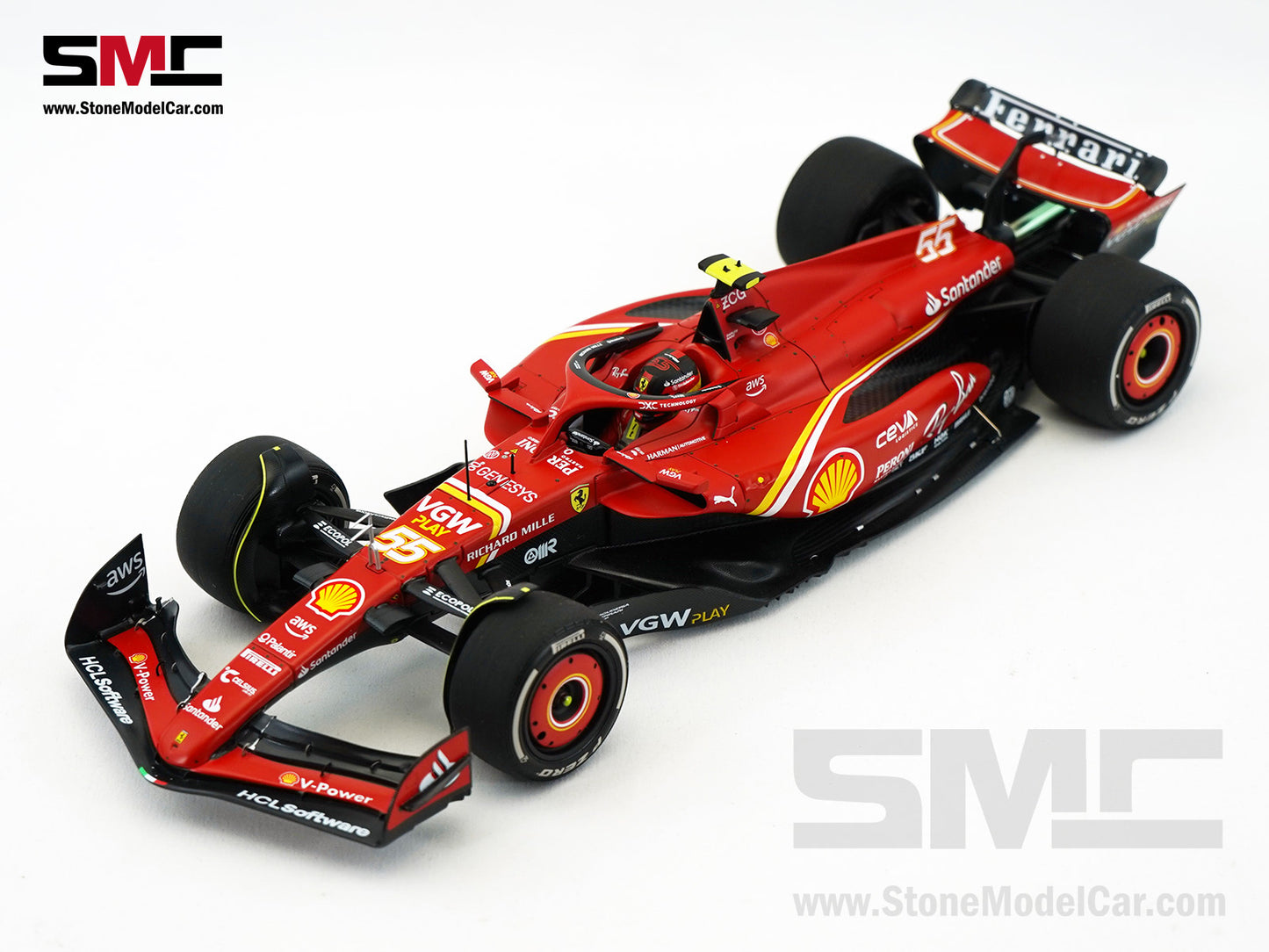 Ferrari F1 SF-24 #55 Carlos Sainz Australia GP Winner 2024 BBR 1:18 Polifoam Packaging