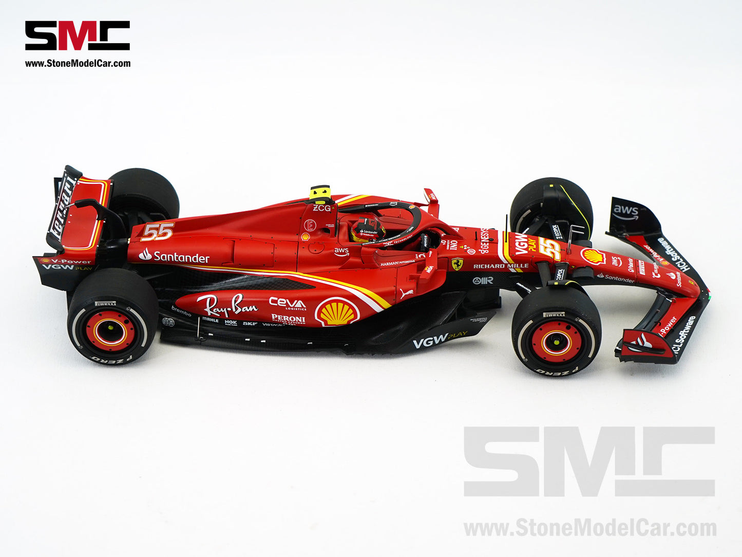 Ferrari F1 SF-24 #55 Carlos Sainz Australia GP Winner 2024 BBR 1:18 Polifoam Packaging
