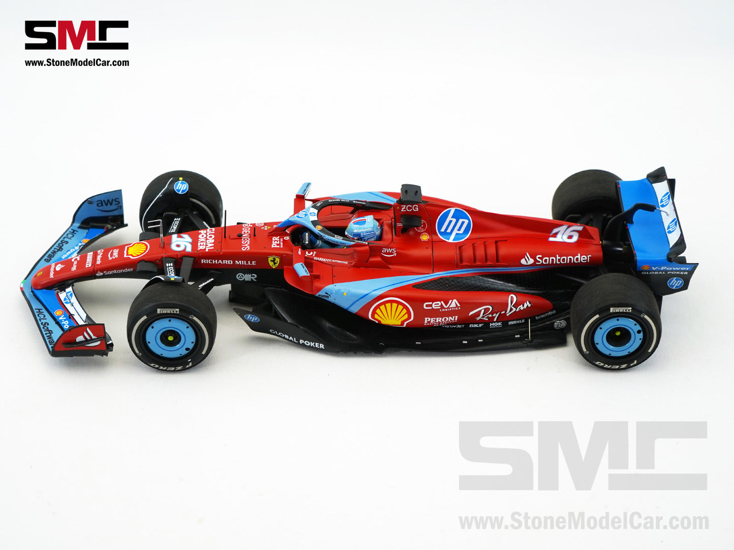 Ferrari F1 SF-24 #16 Charles Leclerc USA Miami GP 2024 BBR 1:18 Polifoam Packaging