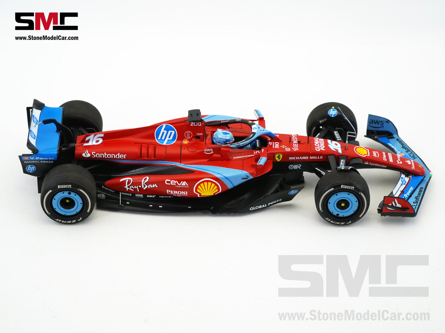 Ferrari F1 SF-24 #16 Charles Leclerc USA Miami GP 2024 BBR 1:18 Polifoam Packaging