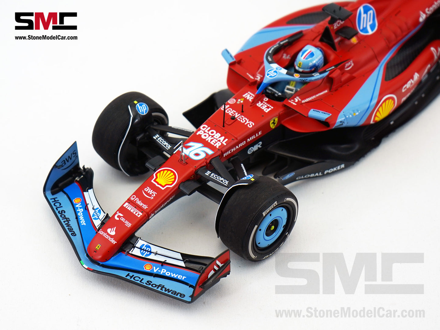 Ferrari F1 SF-24 #16 Charles Leclerc USA Miami GP 2024 BBR 1:18 Polifoam Packaging
