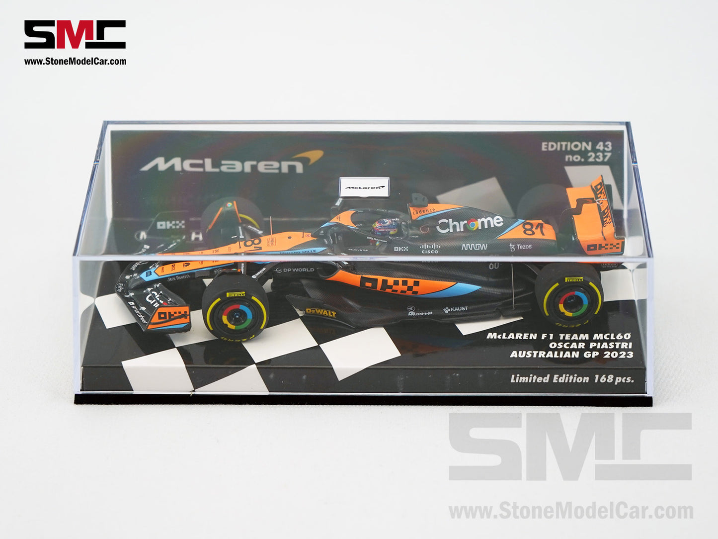 McLaren F1 MCL60 #81 Oscar Piastri 1st Career Point 8th Australian GP 2023 1:43 MINICHAMPS