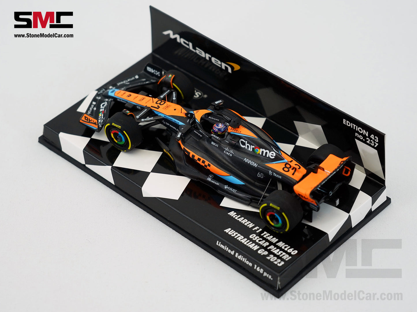 McLaren F1 MCL60 #81 Oscar Piastri 1st Career Point 8th Australian GP 2023 1:43 MINICHAMPS