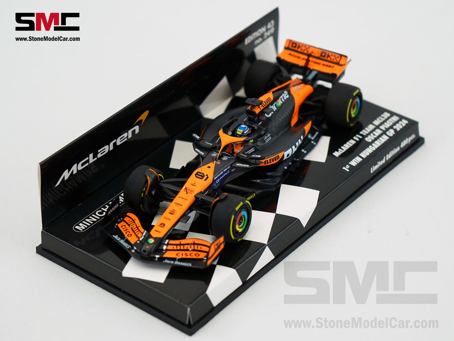 McLaren F1 MCL38 #81 Oscar Piastri Hungary GP Winner 2024 1st Career Win 1:43 MINICHAMPS