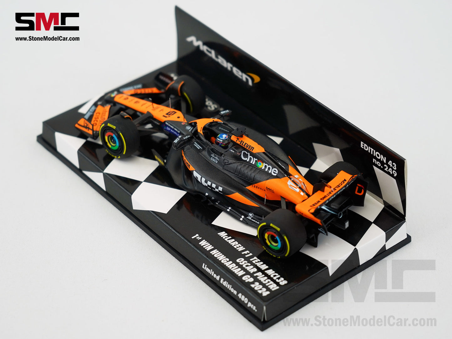 McLaren F1 MCL38 #81 Oscar Piastri Hungary GP Winner 2024 1st Career Win 1:43 MINICHAMPS