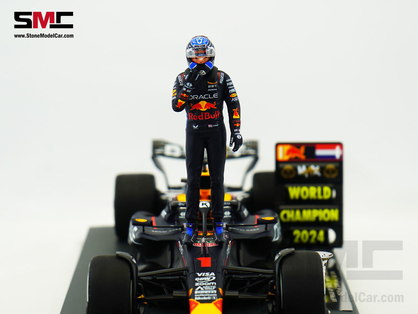 Red Bull F1 RB20 #1 Max Verstappen Las Vegas GP 2024 World Champion MINICHAMPS 1:18 Figure Special Edition