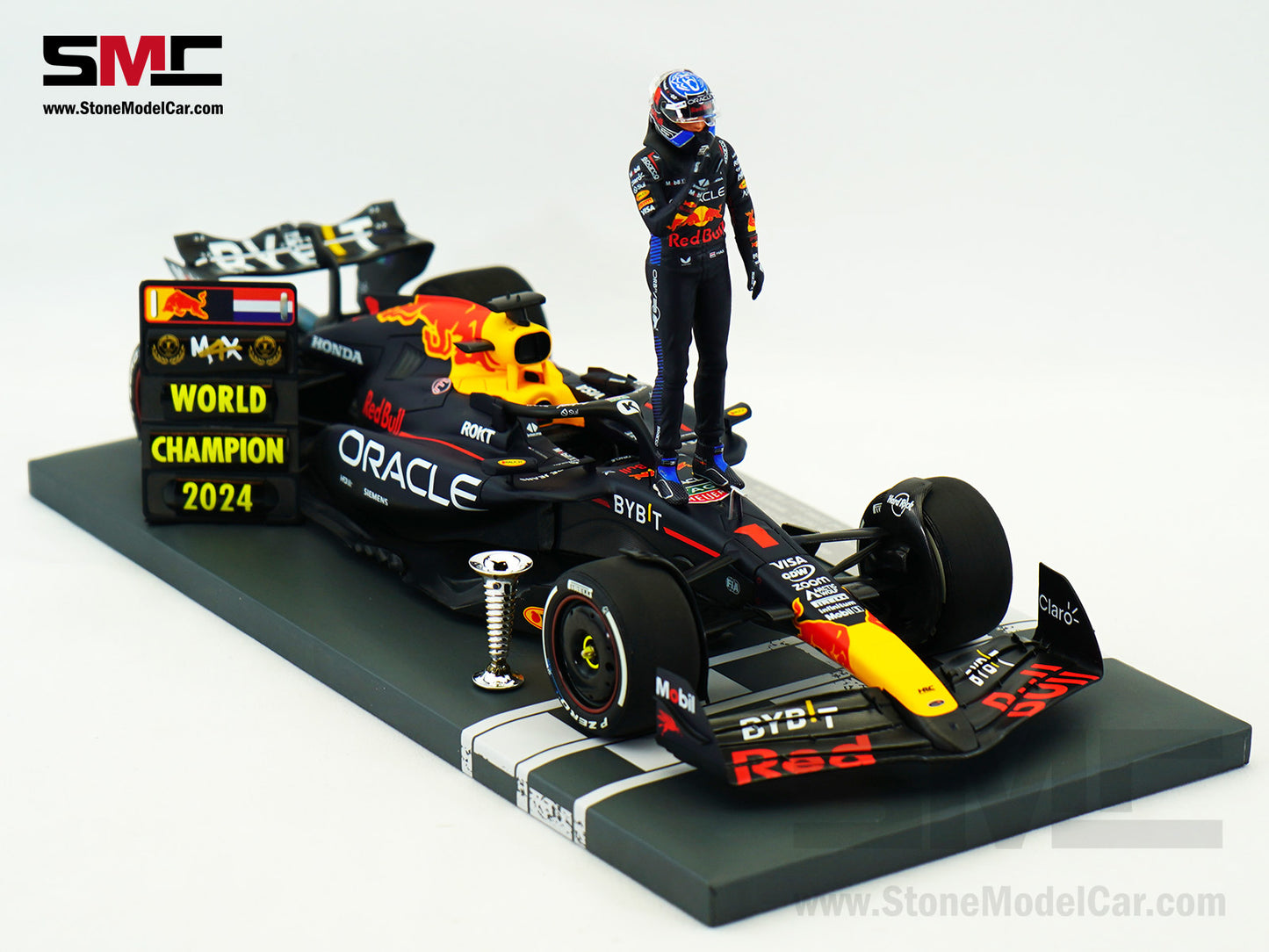Red Bull F1 RB20 #1 Max Verstappen Las Vegas GP 2024 World Champion MINICHAMPS 1:18 Figure Special Edition