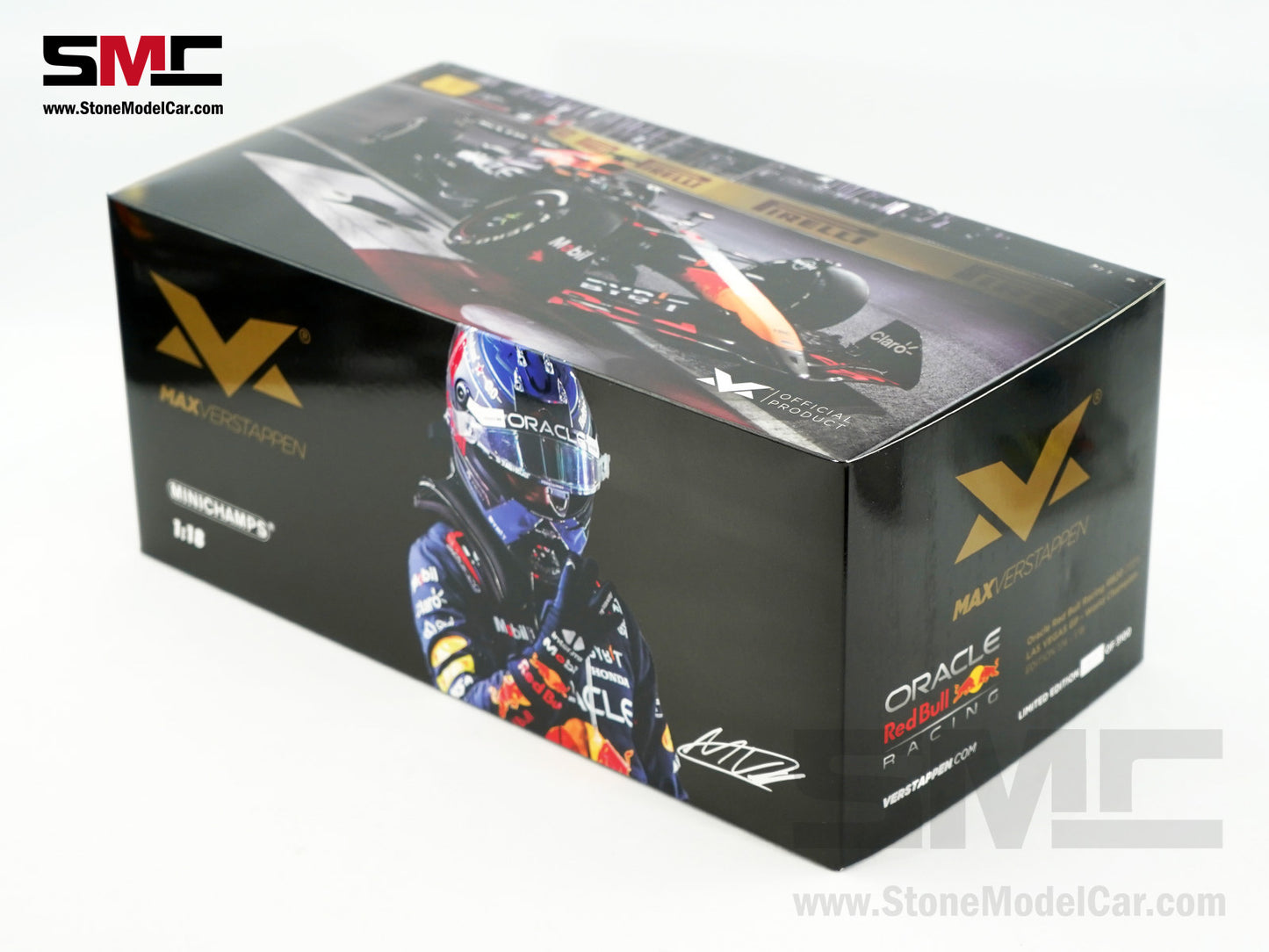 Red Bull F1 RB20 #1 Max Verstappen Las Vegas GP 2024 World Champion MINICHAMPS 1:18 Figure Special Edition