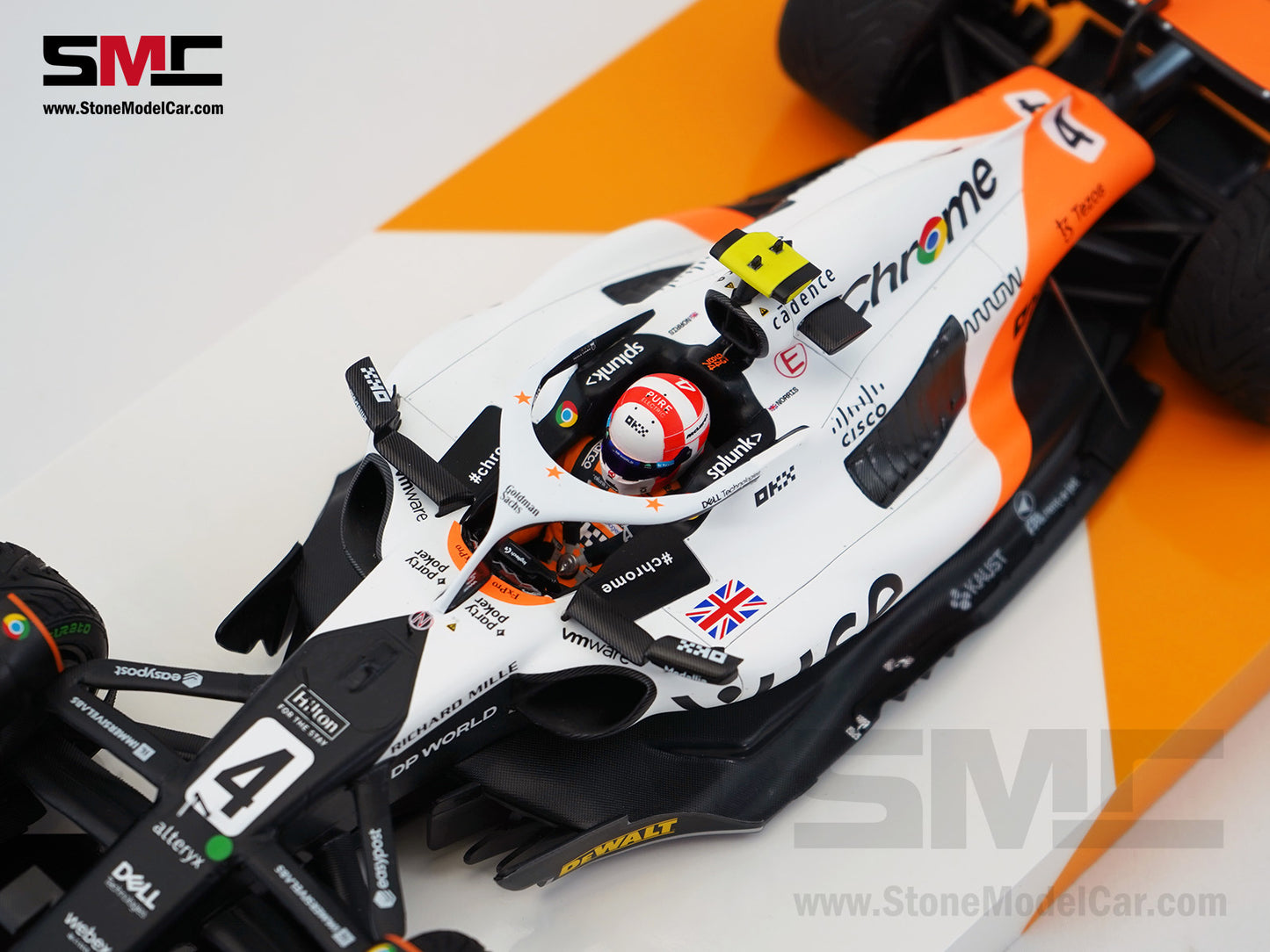 McLaren F1 MCL60 #4 Lando Norris 9th Monaco GP 2023 Special Livery 1:18 MINICHAMPS Gift Box
