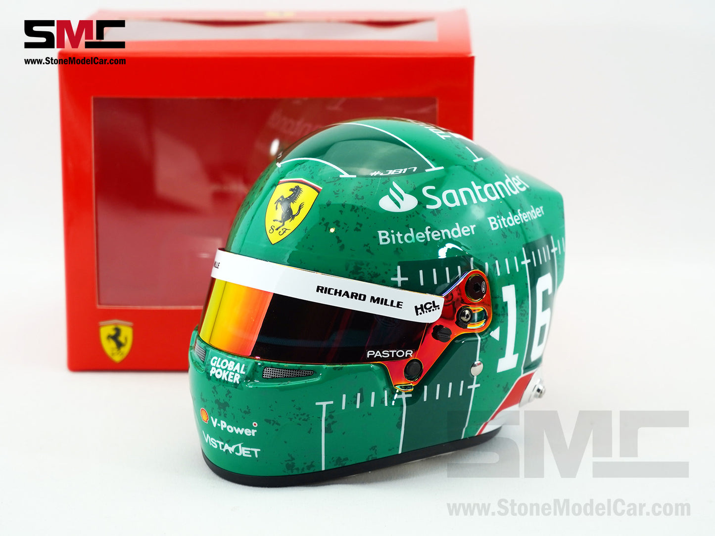 Ferrari F1 SF-23 #16 Charles Leclerc US Austin GP 2023 BELL 1:2 Helmet LE 300