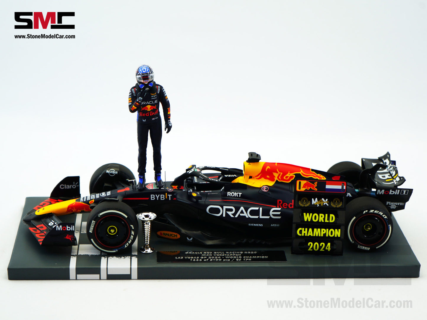 Red Bull F1 RB20 #1 Max Verstappen Las Vegas GP 2024 World Champion MINICHAMPS 1:18 Figure Special Edition