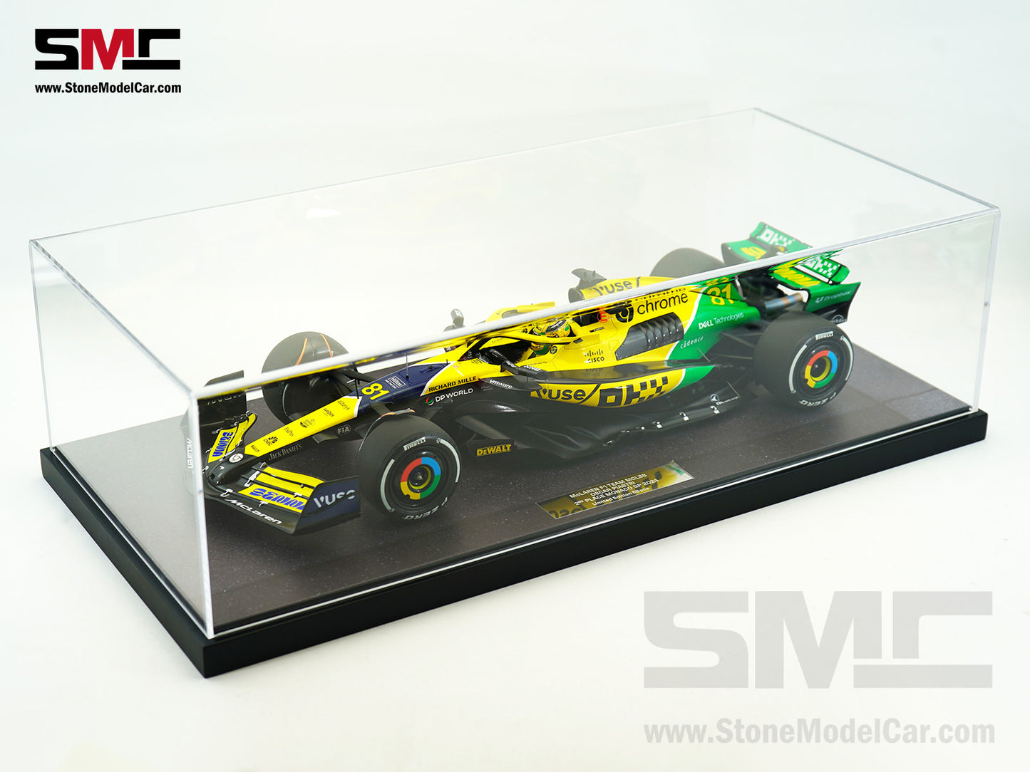 McLaren F1 MCL38 #81 Oscar Piastri 2nd Monaco GP 2024 Special Livery 1:12 MINICHAMPS