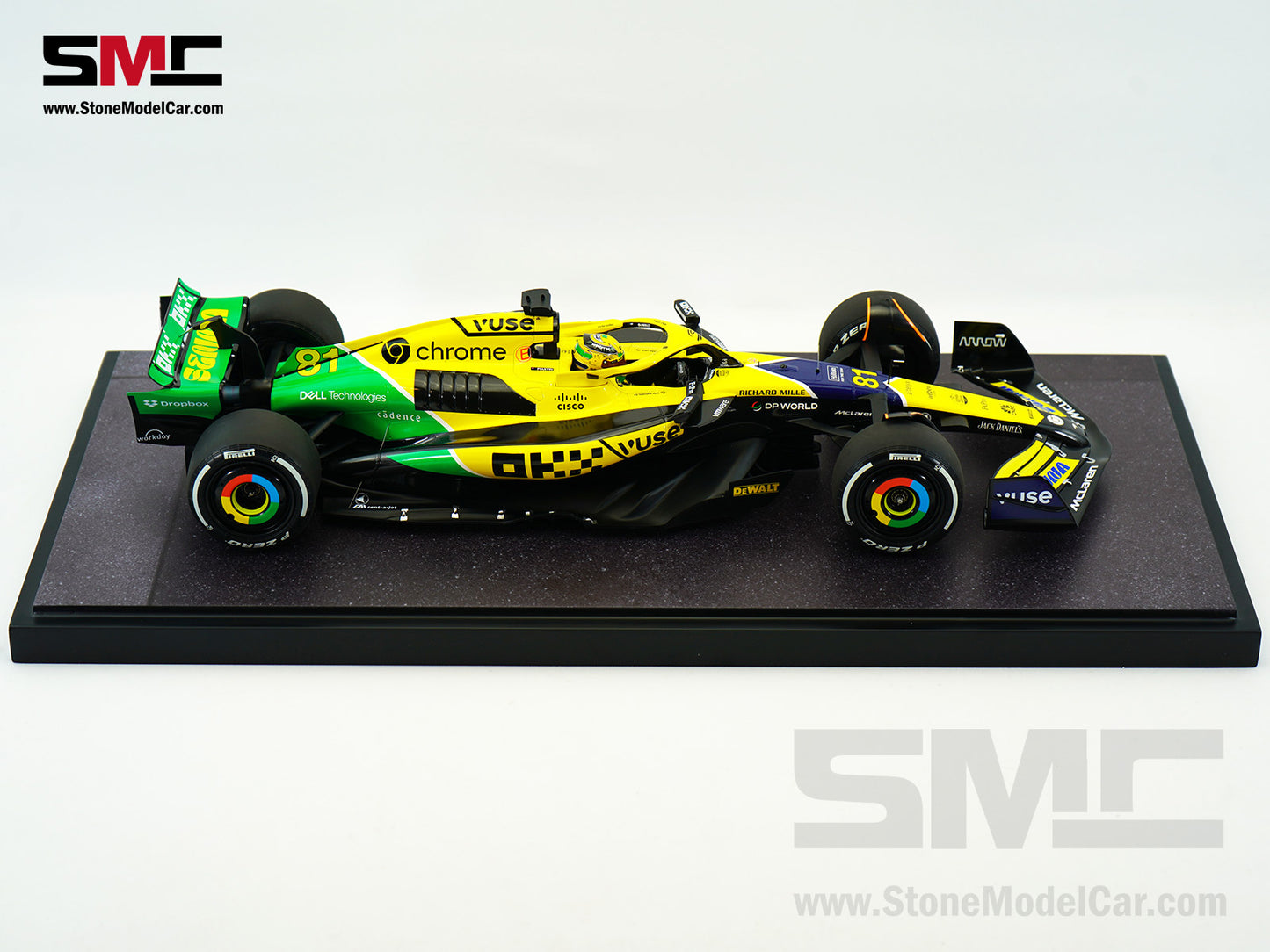 McLaren F1 MCL38 #81 Oscar Piastri 2nd Monaco GP 2024 Special Livery 1:12 MINICHAMPS
