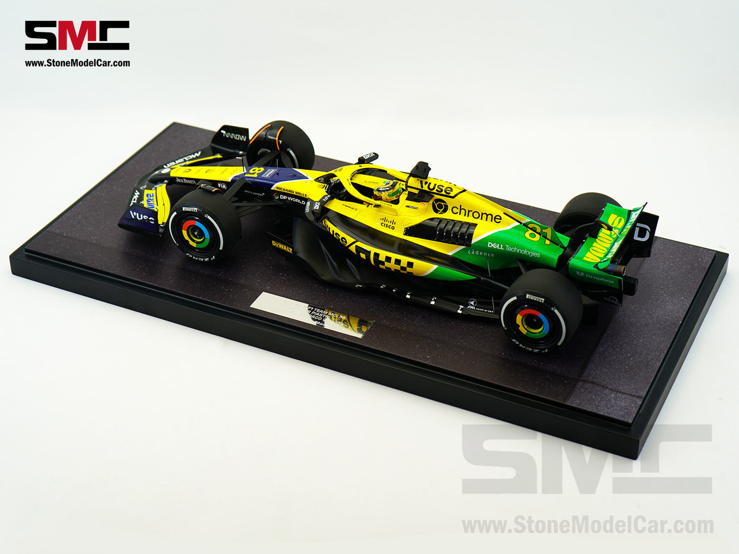 McLaren F1 MCL38 #81 Oscar Piastri 2nd Monaco GP 2024 Special Livery 1:12 MINICHAMPS