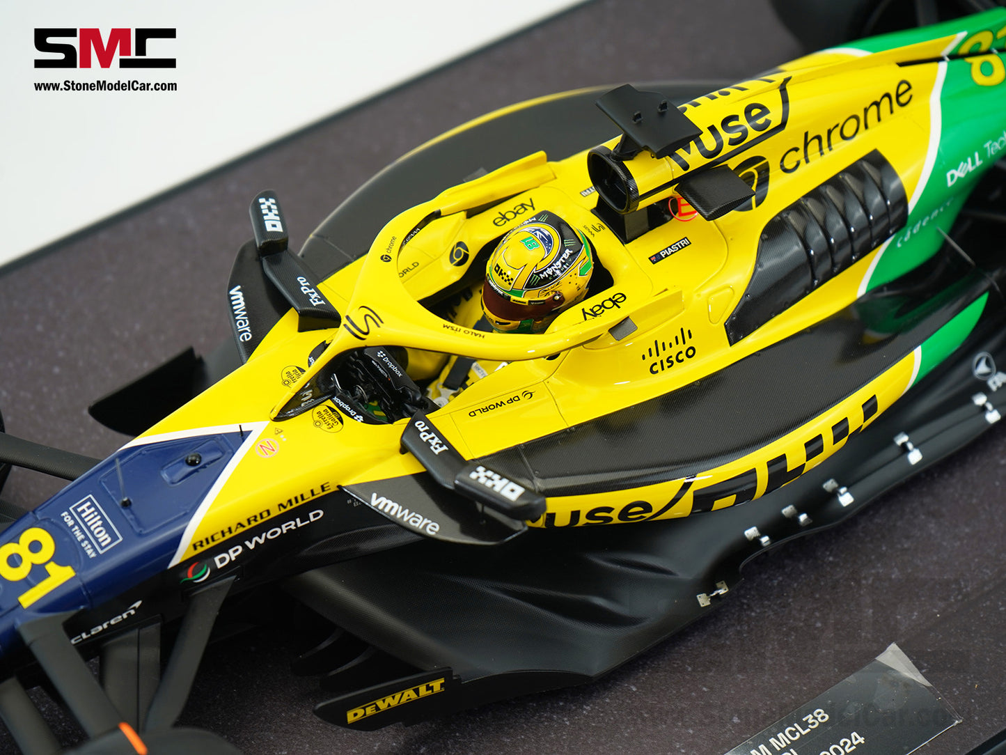 McLaren F1 MCL38 #81 Oscar Piastri 2nd Monaco GP 2024 Special Livery 1:12 MINICHAMPS
