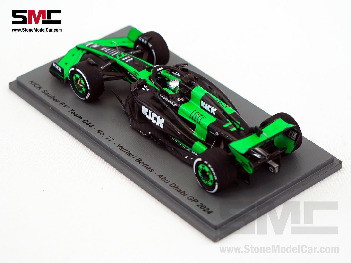 Stake F1 KICK C44 #77 Valtteri Bottas Abu Dhabi GP 2024 Last Race with Sauber Spark 1:43 S9549