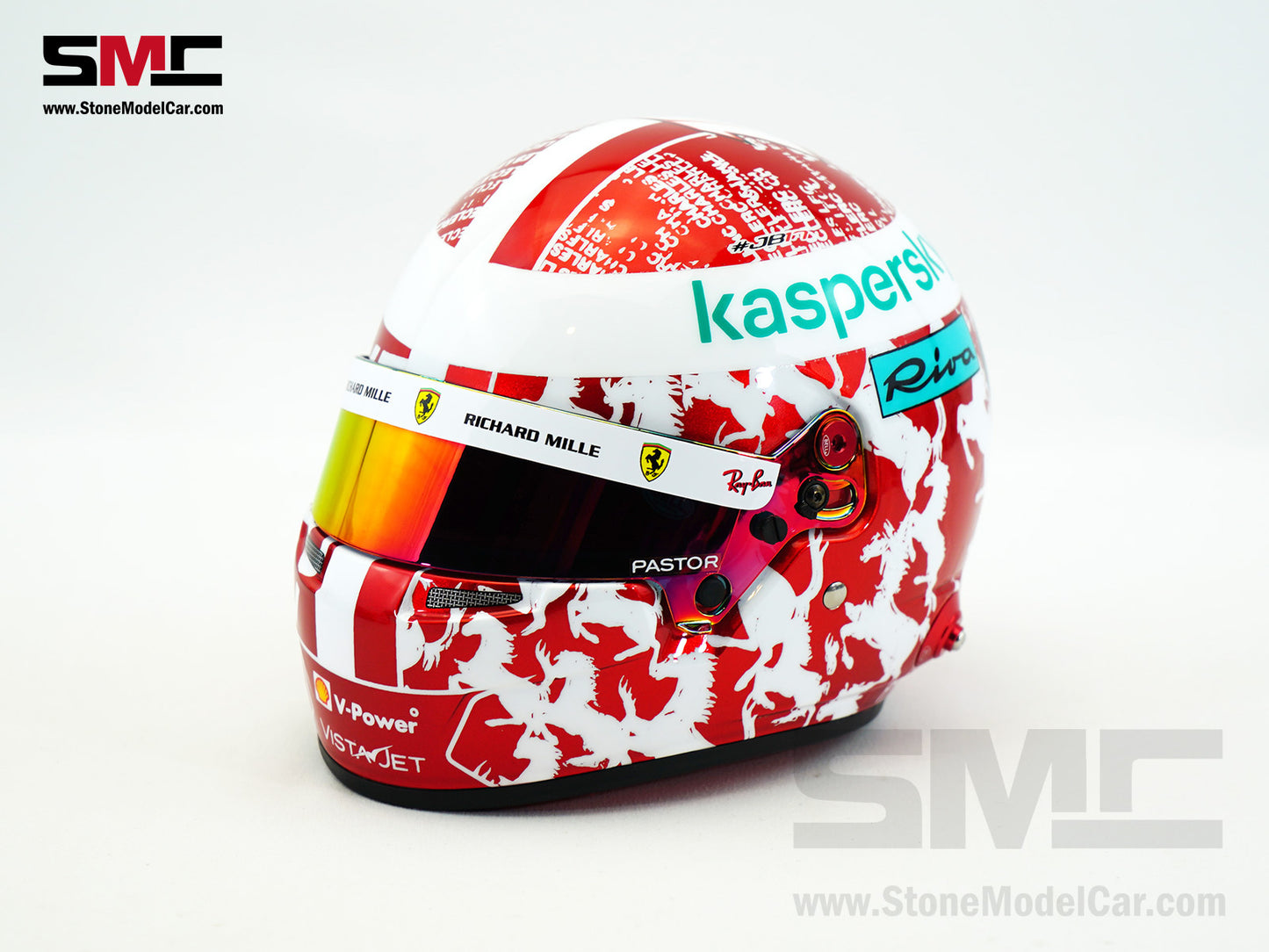 Ferrari F1 SF-21 #16 Charles Leclerc Abu Dhabi GP 2021 BELL 1:2 Helmet LE 350