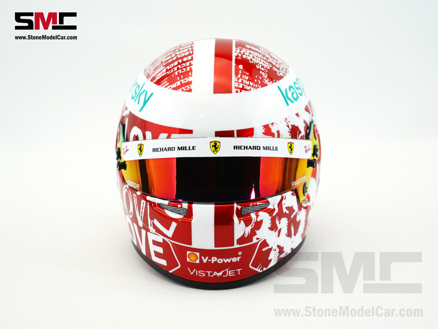Ferrari F1 SF-21 #16 Charles Leclerc Abu Dhabi GP 2021 BELL 1:2 Helmet LE 350