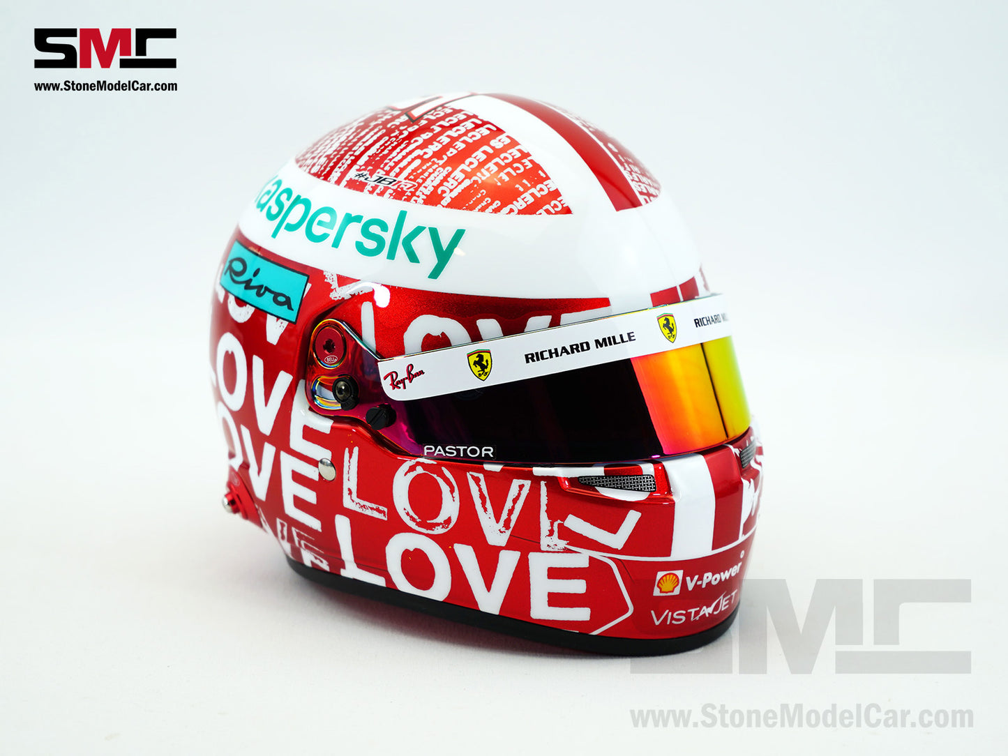 Ferrari F1 SF-21 #16 Charles Leclerc Abu Dhabi GP 2021 BELL 1:2 Helmet LE 350