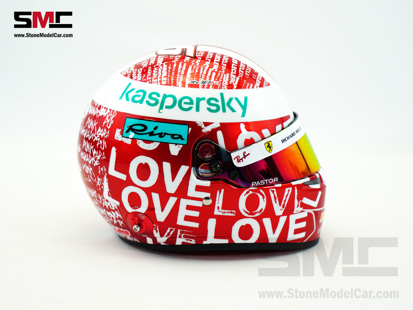 Ferrari F1 SF-21 #16 Charles Leclerc Abu Dhabi GP 2021 BELL 1:2 Helmet LE 350