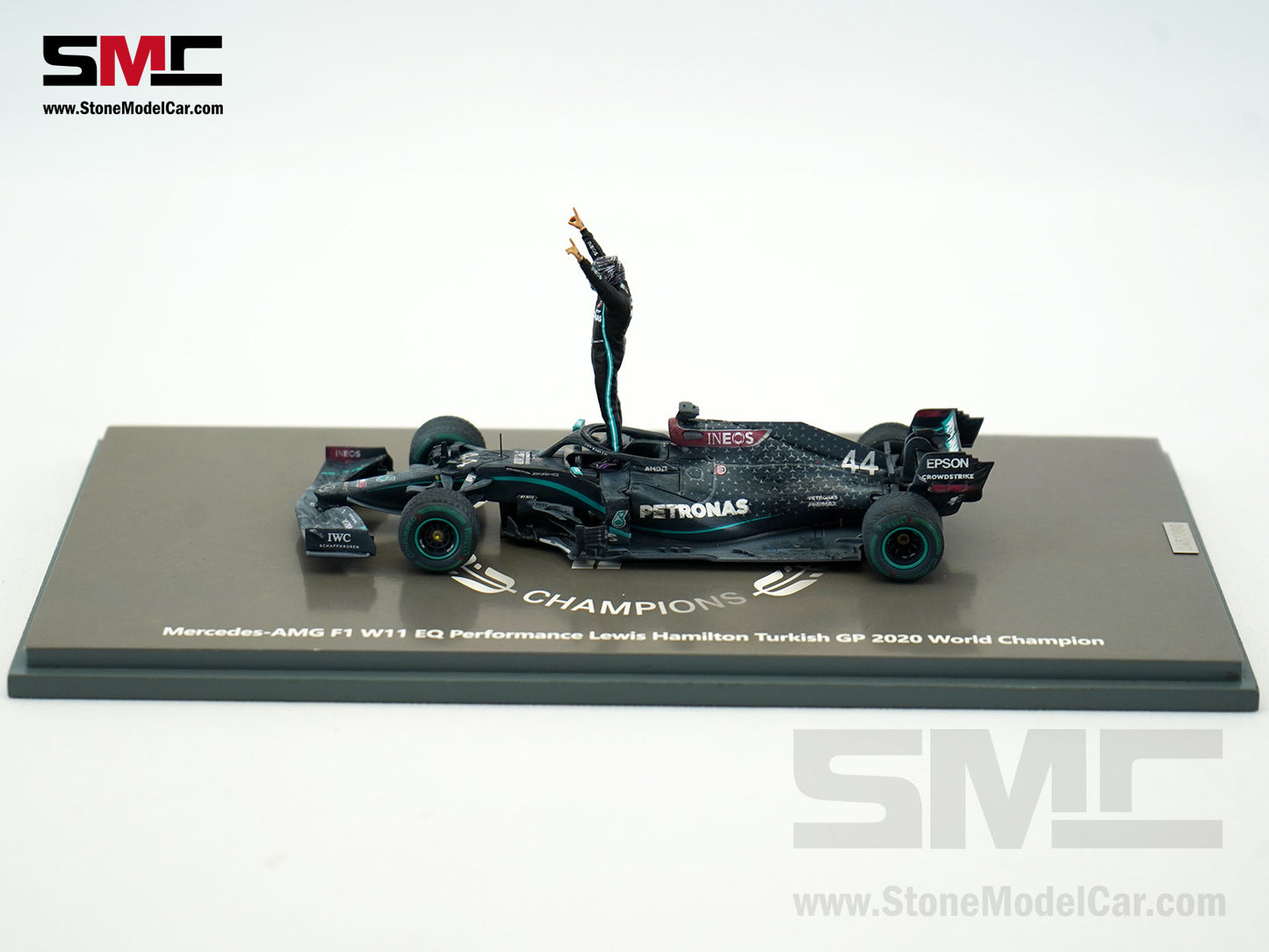 Mercedes F1 W11 #44 Lewis Hamilton Turkey GP 2020 7x World Champion 1:43 Spark Figure Special Edition