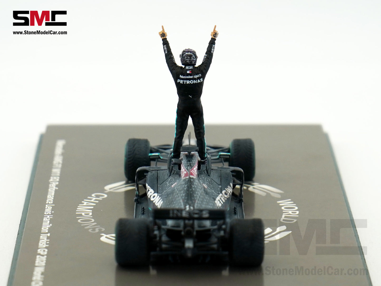 Mercedes F1 W11 #44 Lewis Hamilton Turkey GP 2020 7x World Champion 1:43 Spark Figure Special Edition