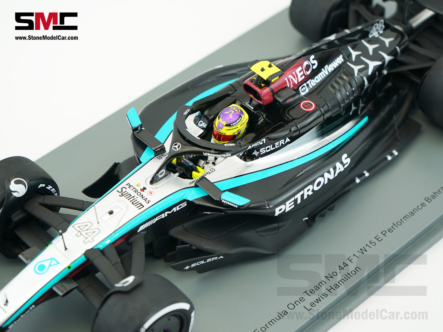 Mercedes F1 W15 #44 7x World Champion Lewis Hamilton Bahrain GP 2024 1st Race Spark 1:18 18S976