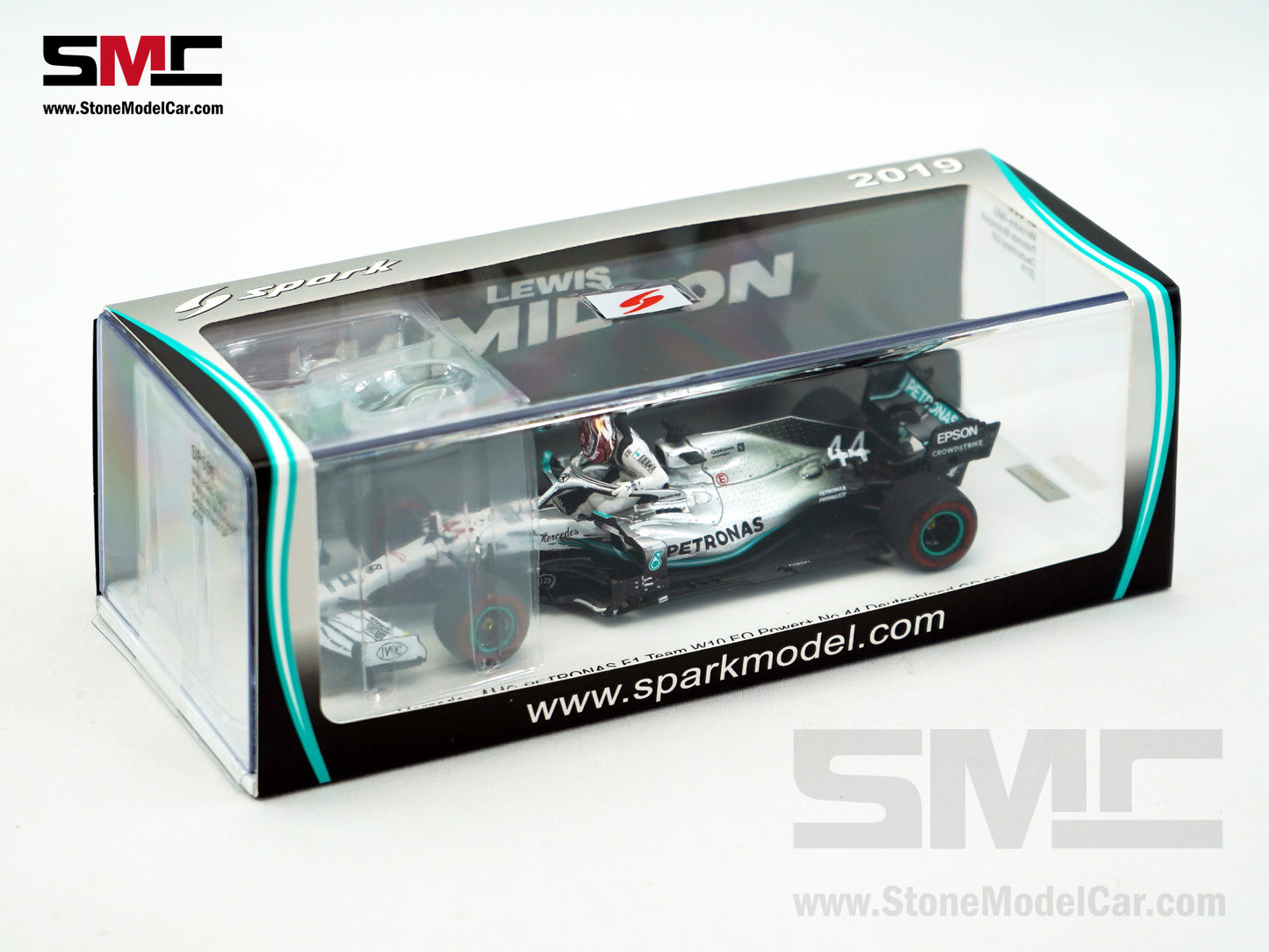 Mercedes F1 W10 #44 Lewis Hamilton German GP Pole Position 2019 6x World Champion 1:43 Spark