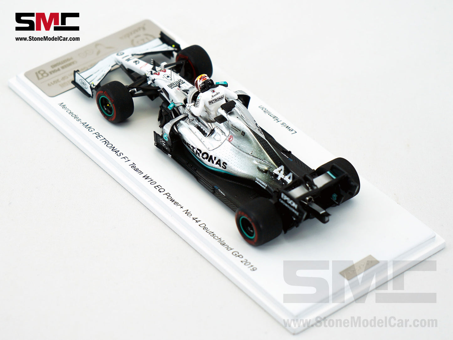 Mercedes F1 W10 #44 Lewis Hamilton German GP Pole Position 2019 6x World Champion 1:43 Spark