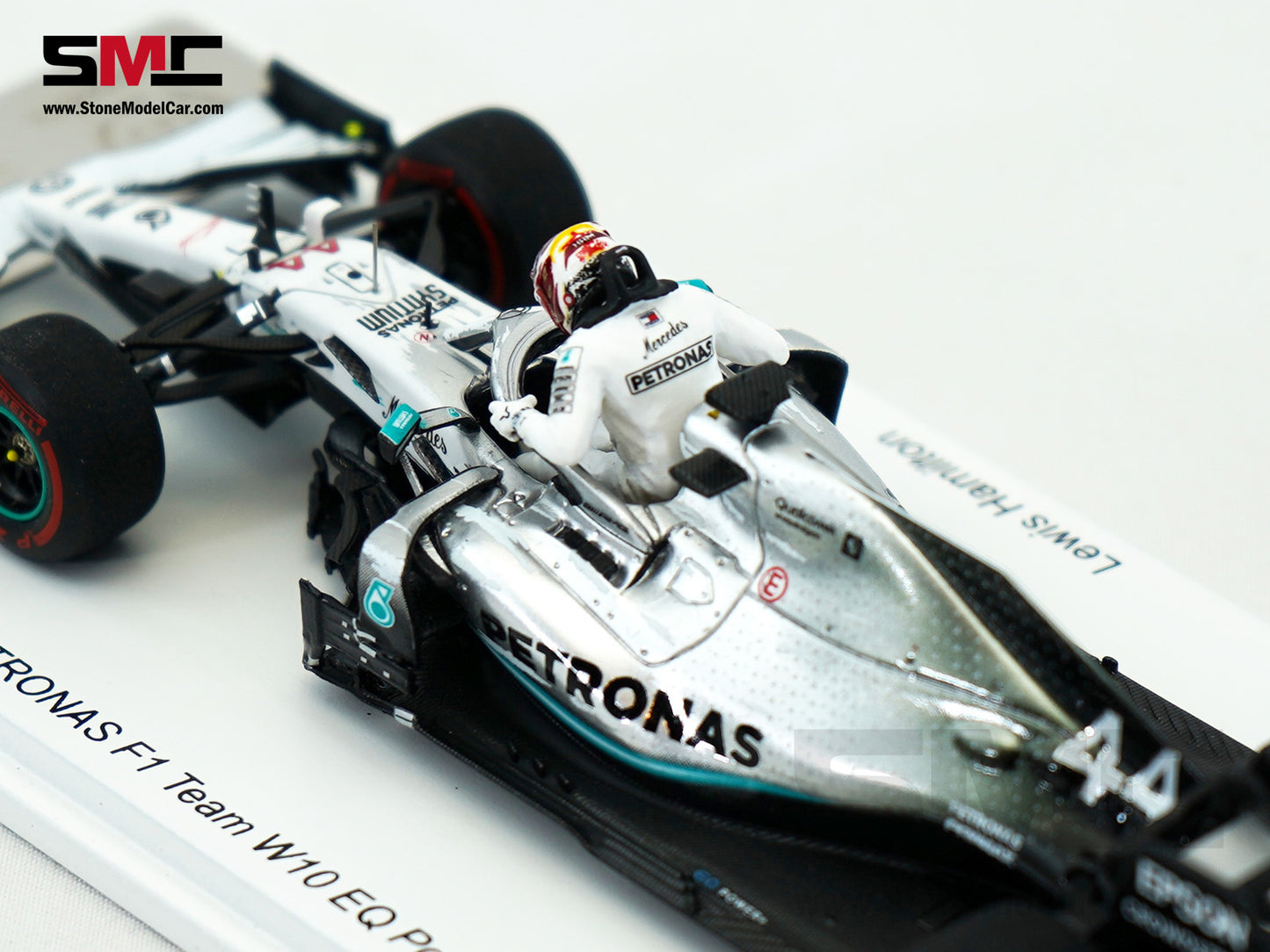 Mercedes F1 W10 #44 Lewis Hamilton German GP Pole Position 2019 6x World Champion 1:43 Spark