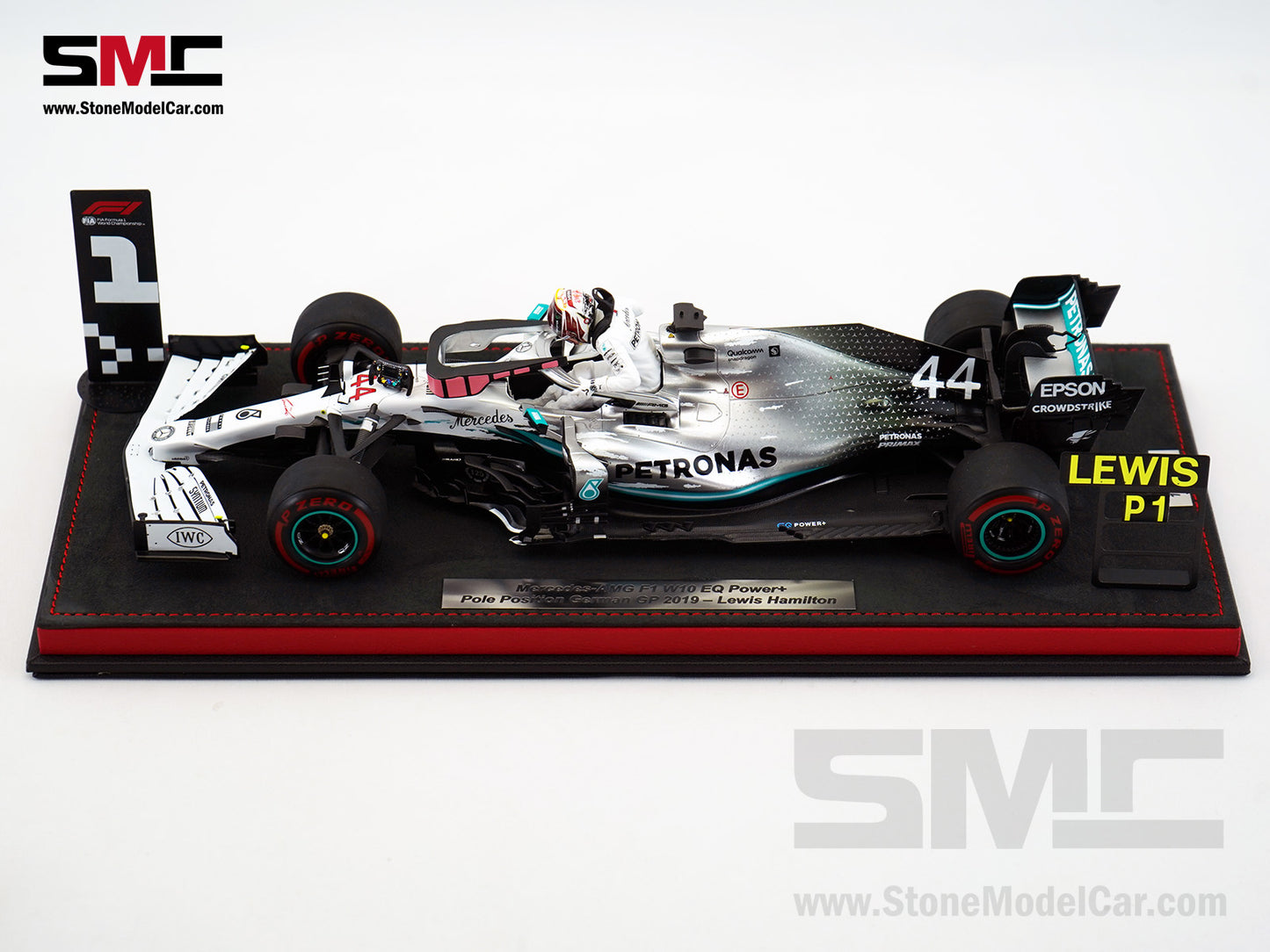 Mercedes AMG F1 W10 #44 Lewis Hamilton German GP 2019 World Champion 1:18 Spark Figure Edition