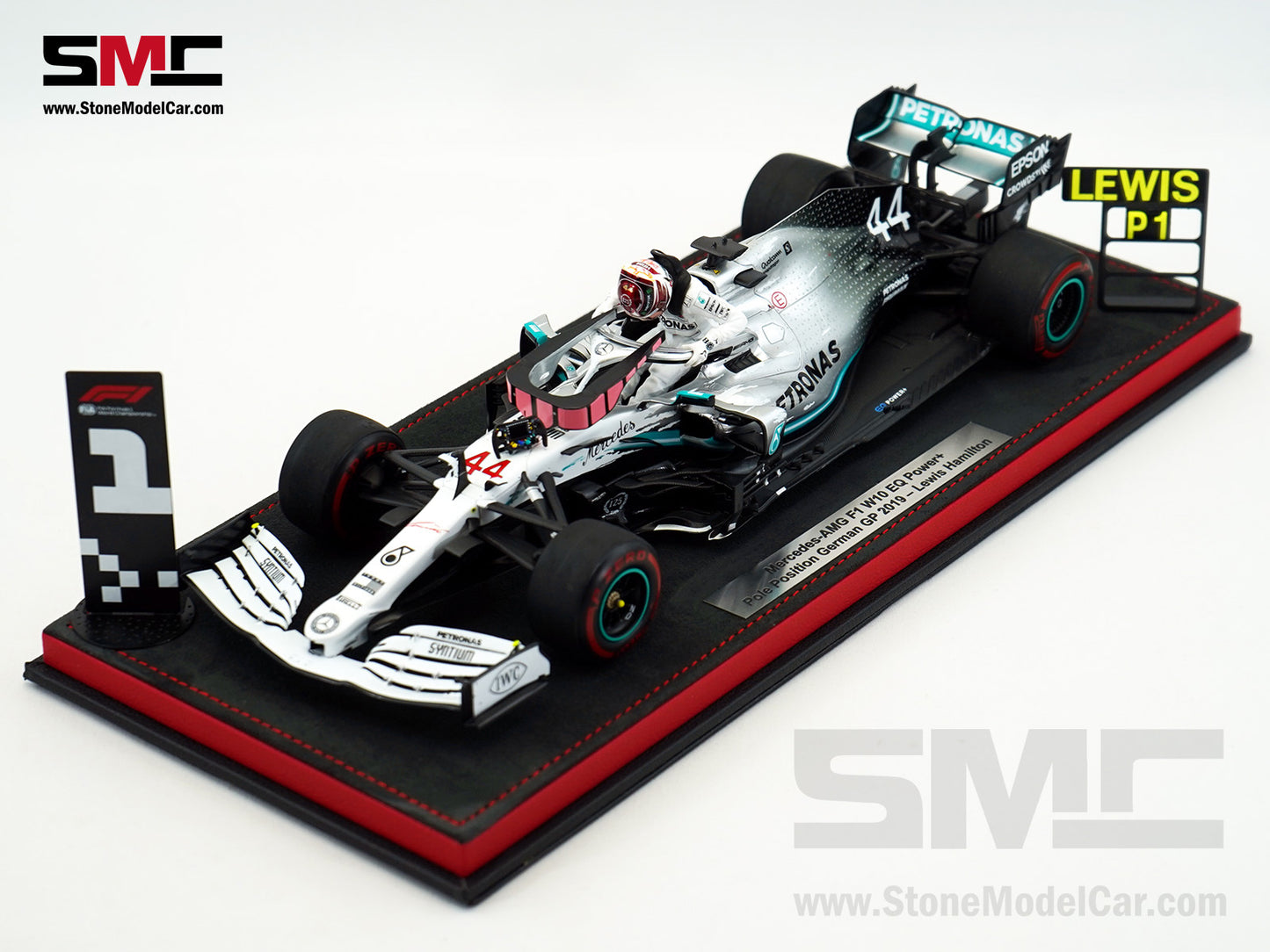 Mercedes AMG F1 W10 #44 Lewis Hamilton German GP 2019 World Champion 1:18 Spark Figure Edition