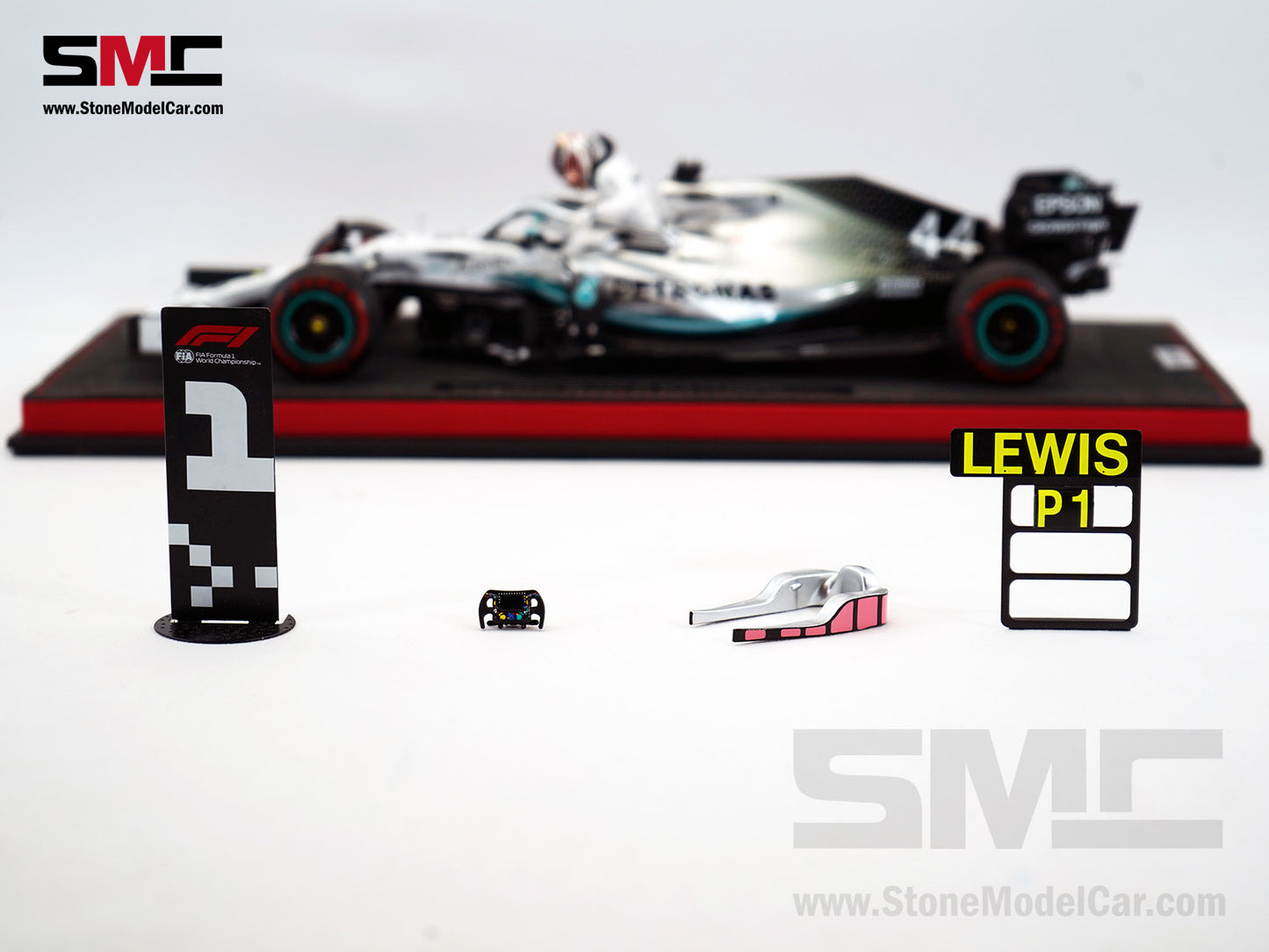 Mercedes AMG F1 W10 #44 Lewis Hamilton German GP 2019 World Champion 1:18 Spark Figure Edition