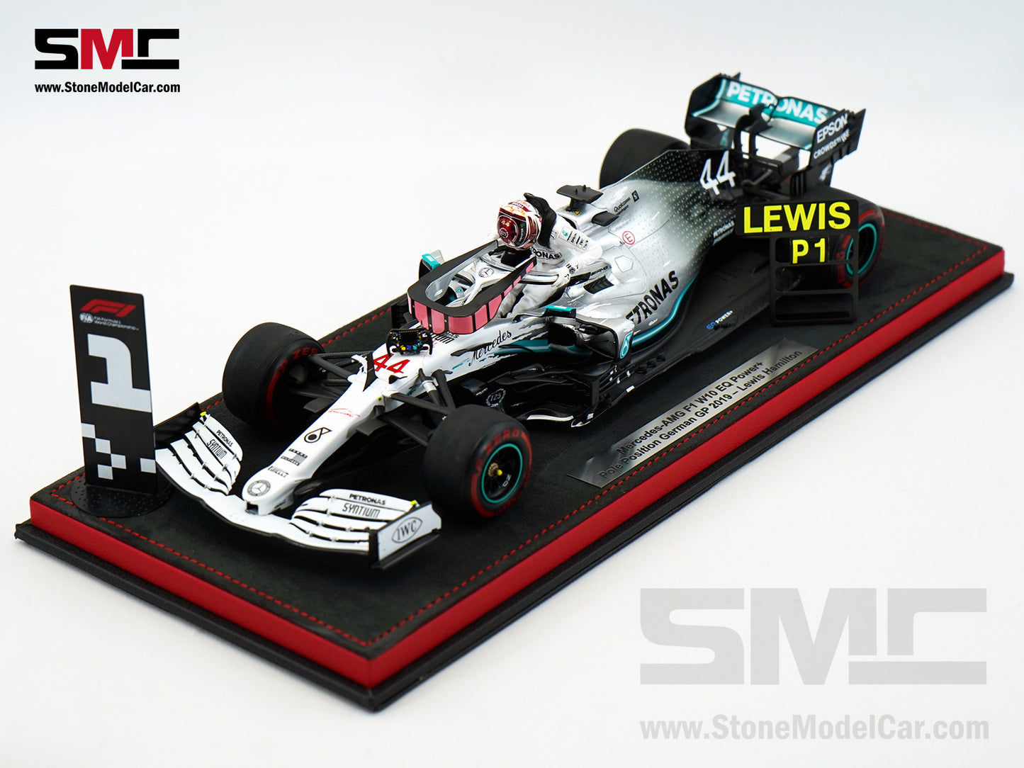Mercedes AMG F1 W10 #44 Lewis Hamilton German GP 2019 World Champion 1:18 Spark Figure Edition