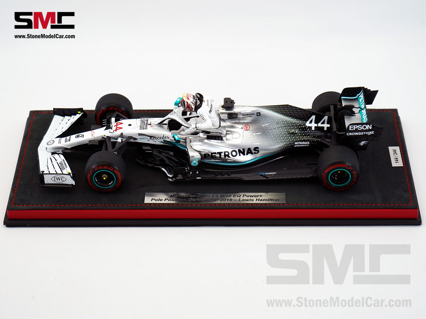 Mercedes AMG F1 W10 #44 Lewis Hamilton German GP 2019 World Champion 1:18 Spark Figure Edition