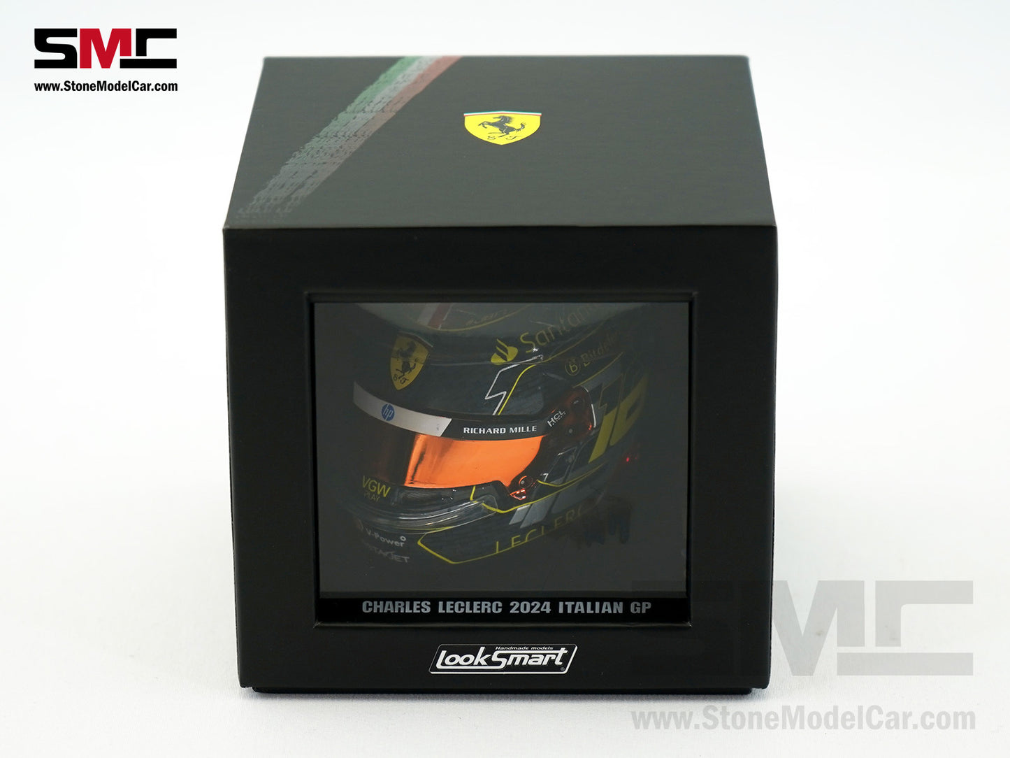 Ferrari F1 SF-24 #16 Charles Leclerc Winner Italy Monza GP 2024 Looksmart 1:5 Helmet