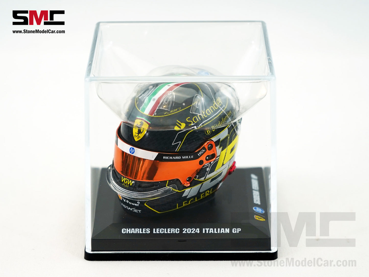 Ferrari F1 SF-24 #16 Charles Leclerc Winner Italy Monza GP 2024 Looksmart 1:5 Helmet