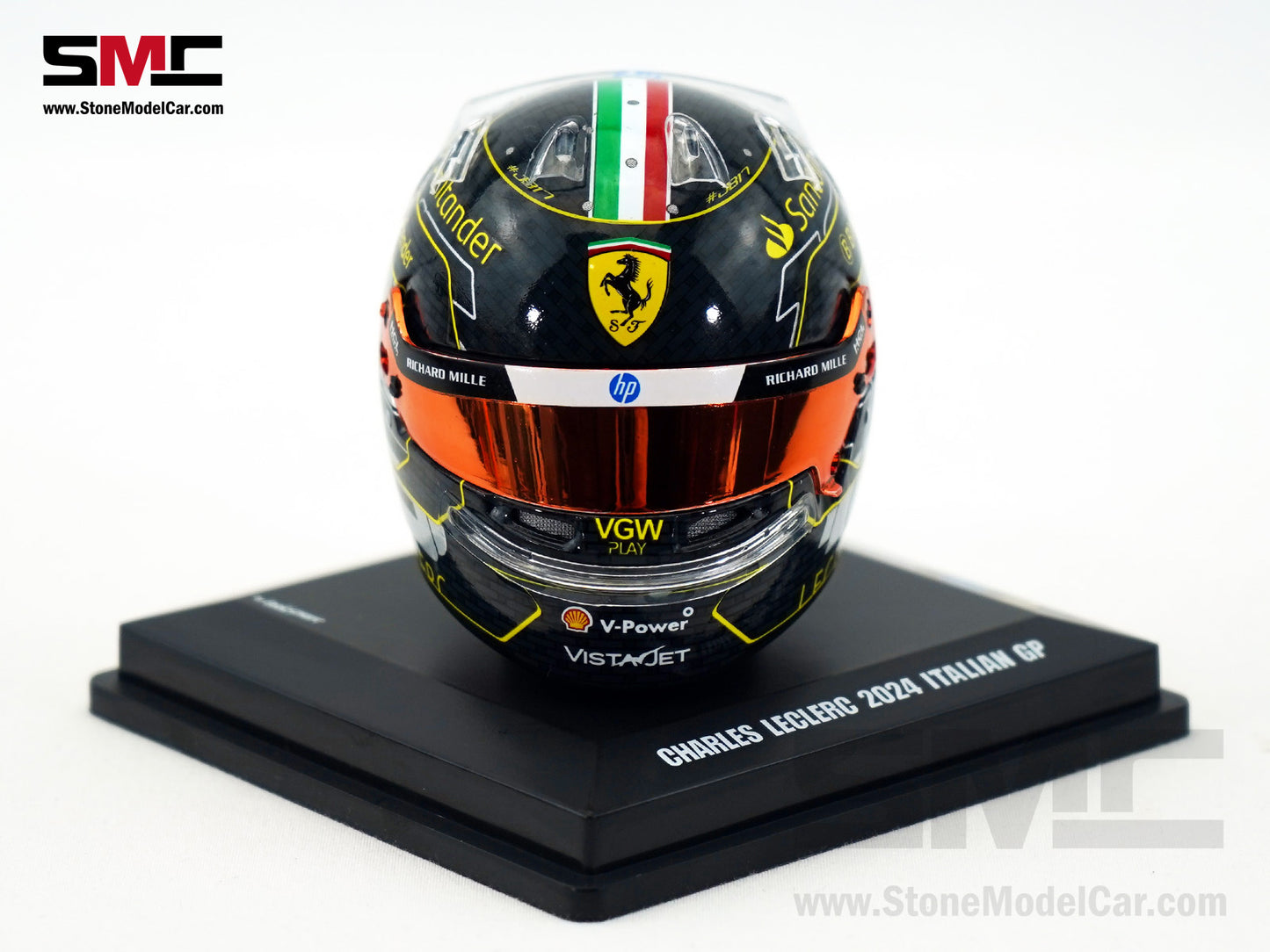 Ferrari F1 SF-24 #16 Charles Leclerc Winner Italy Monza GP 2024 Looksmart 1:5 Helmet