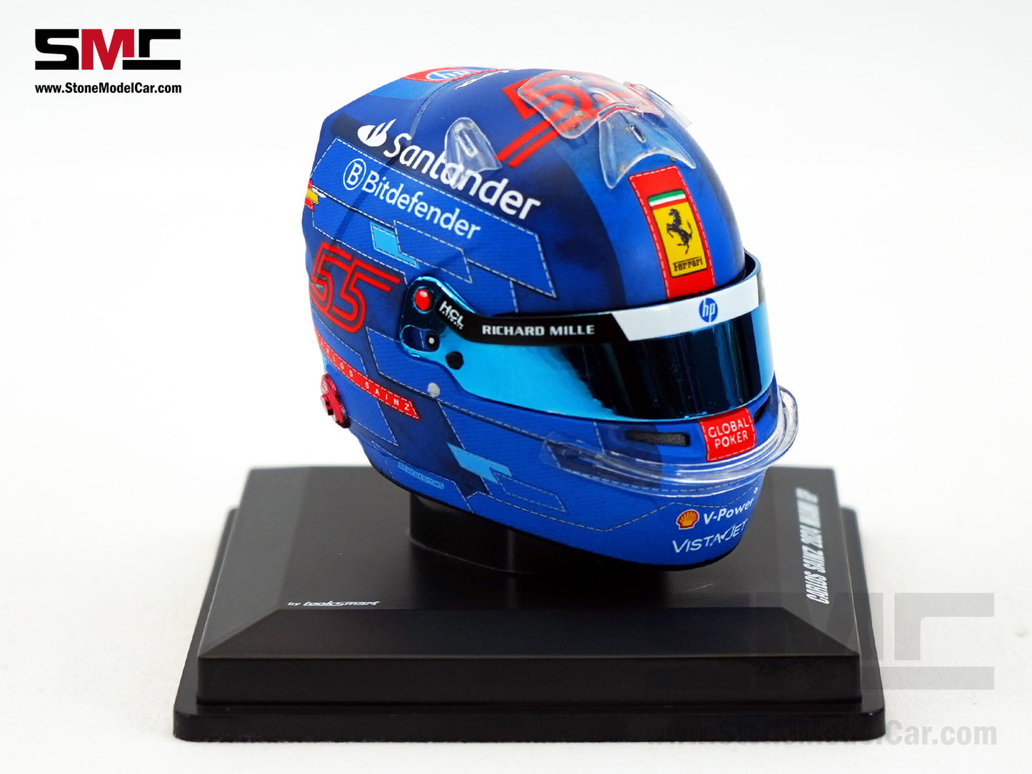 Ferrari F1 SF-24 #55 Carlos Sainz USA Miami GP 2024 Looksmart 1:5 Helmet