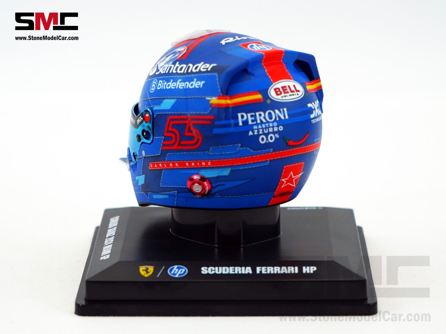 Ferrari F1 SF-24 #55 Carlos Sainz USA Miami GP 2024 Looksmart 1:5 Helmet