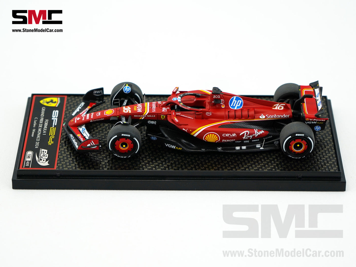 Ferrari F1 SF-24 #16 Charles Leclerc Winner Monaco GP 2024 BBR 1:43 BBRC303A