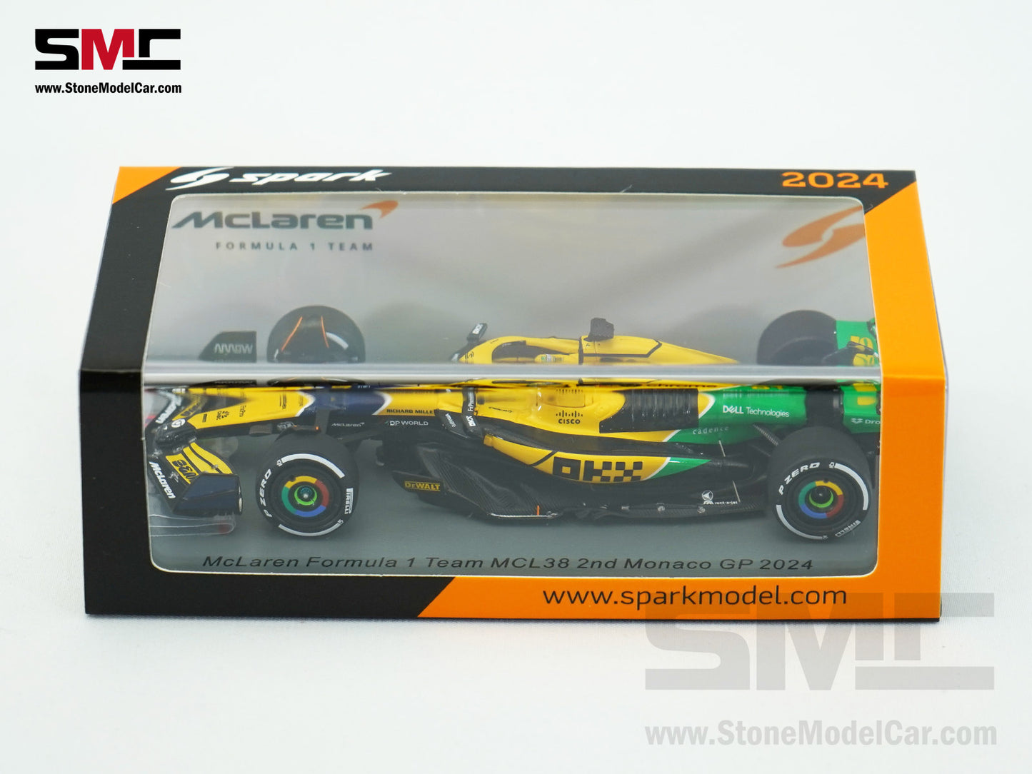 McLaren F1 MCL38 #81 Oscar Piastri 2nd Monaco GP 2024 Special Livery 1:43 Spark S9539