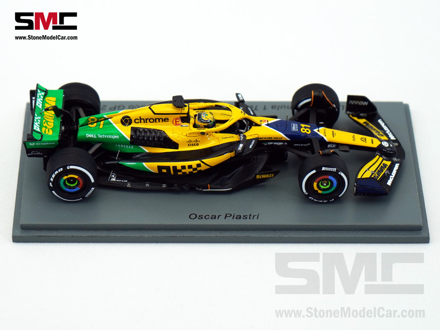 McLaren F1 MCL38 #81 Oscar Piastri 2nd Monaco GP 2024 Special Livery 1:43 Spark S9539