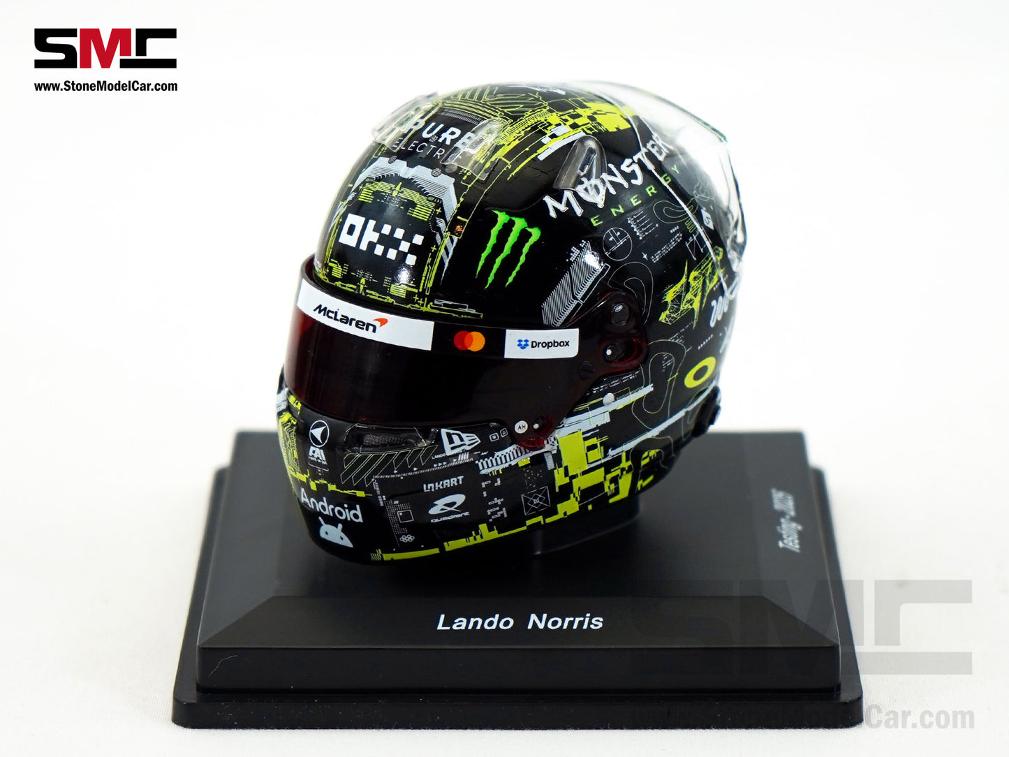 McLaren F1 MCL39 #4 Lando Norris Pre-Season Testing 2025 Special Livery Spark 1:5 Miniature Helmet