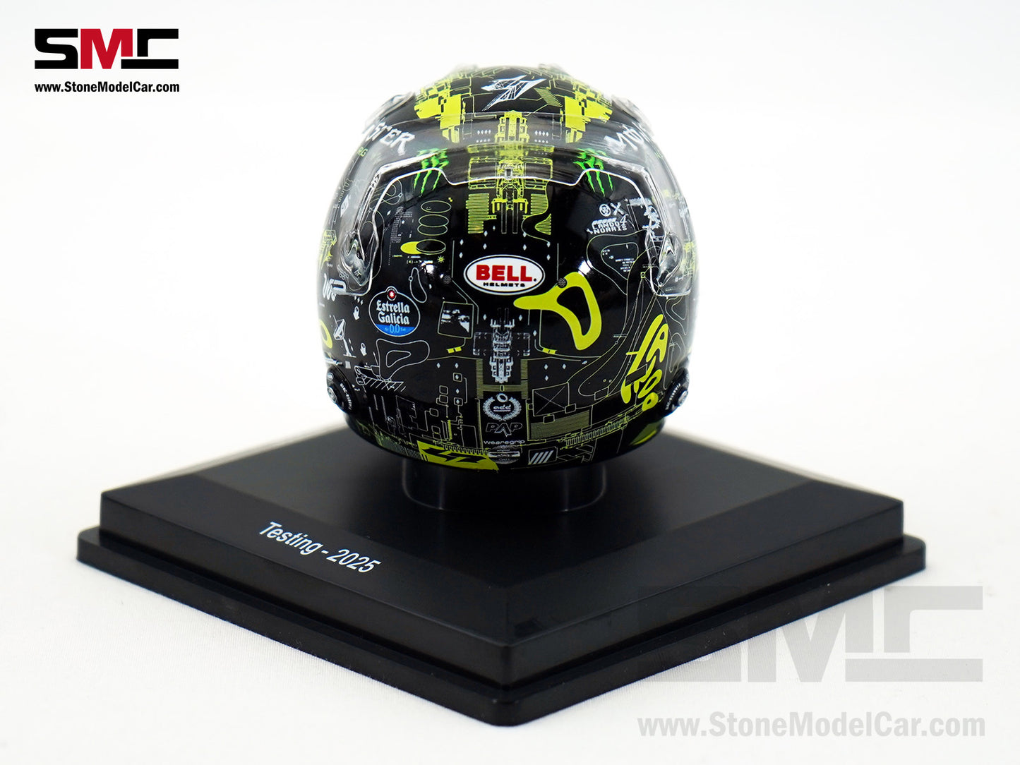 McLaren F1 MCL39 #4 Lando Norris Pre-Season Testing 2025 Special Livery Spark 1:5 Miniature Helmet